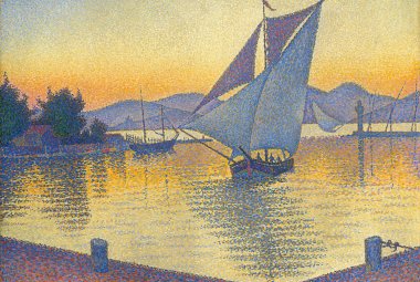 Paul Signac: Der Hafen bei Sonnenuntergang, Opus 236 (Saint-Tropez), 1892 &copy; Sammlung Hasso Plattner, Museum Barberini, Potsdam
