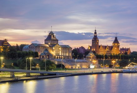 Oderufer und Hakenterrassen am Abend
