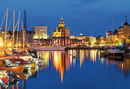 Abendstimmung am Hafen in Helsinki